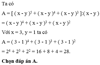Giải thích đáp án trắc nghiệm toán đại số 8 bài 11 câu 3