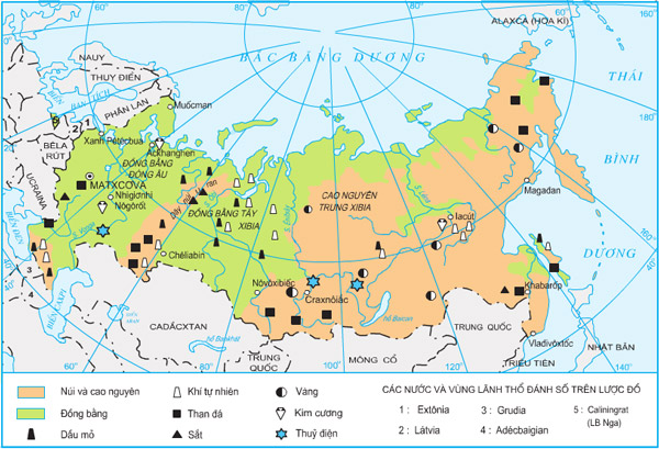 Tổng trữ năng thủy điện của Liên bang Nga là 320 triệu kW, tập trung chủ yếu ở vùng Xi-bia.