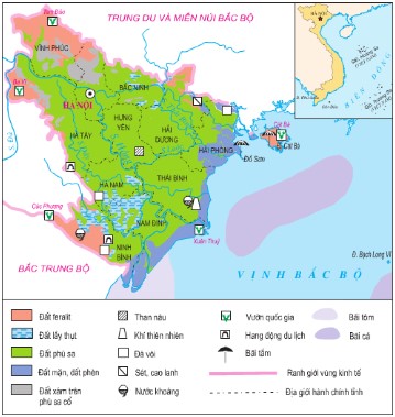 Vùng Đồng bằng sông Hồng tiếp giáp mấy vùng kinh tế