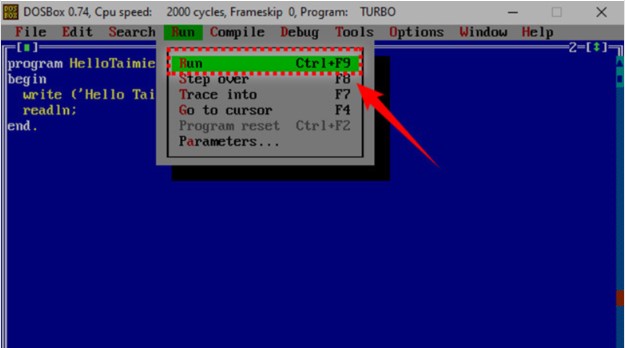 Trong Turbo Pascal, để thoát khỏi phần mềm