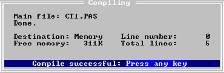 Trong Turbo Pascal, muốn biên dịch chương trình ta dùng tổ hợp phím