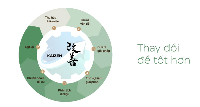 Quy trình Kaizen có 7 bước