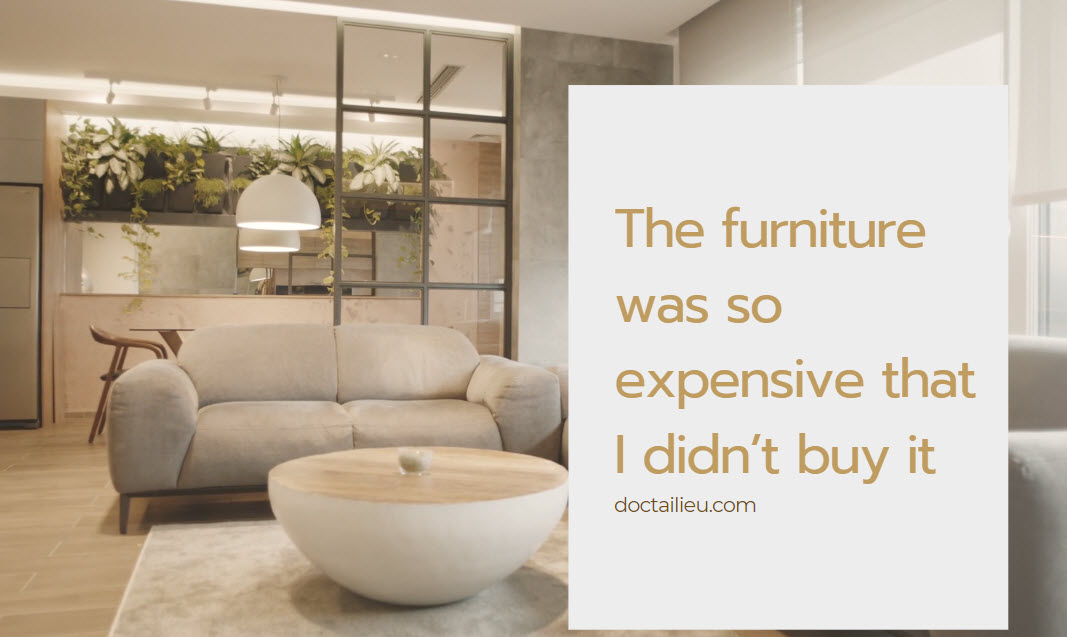 The furniture was so expensive that I didn’t buy it