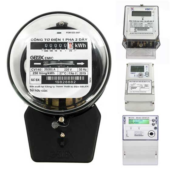 Công tơ điện dùng để đo công của dòng điện