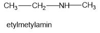 Etylmetylamin có công thức cấu tạo là