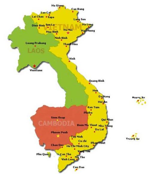 Số tỉnh, thành phố có chung đường biên giới với Campuchia