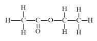 Công thức cấu tạo của ethyl acetate